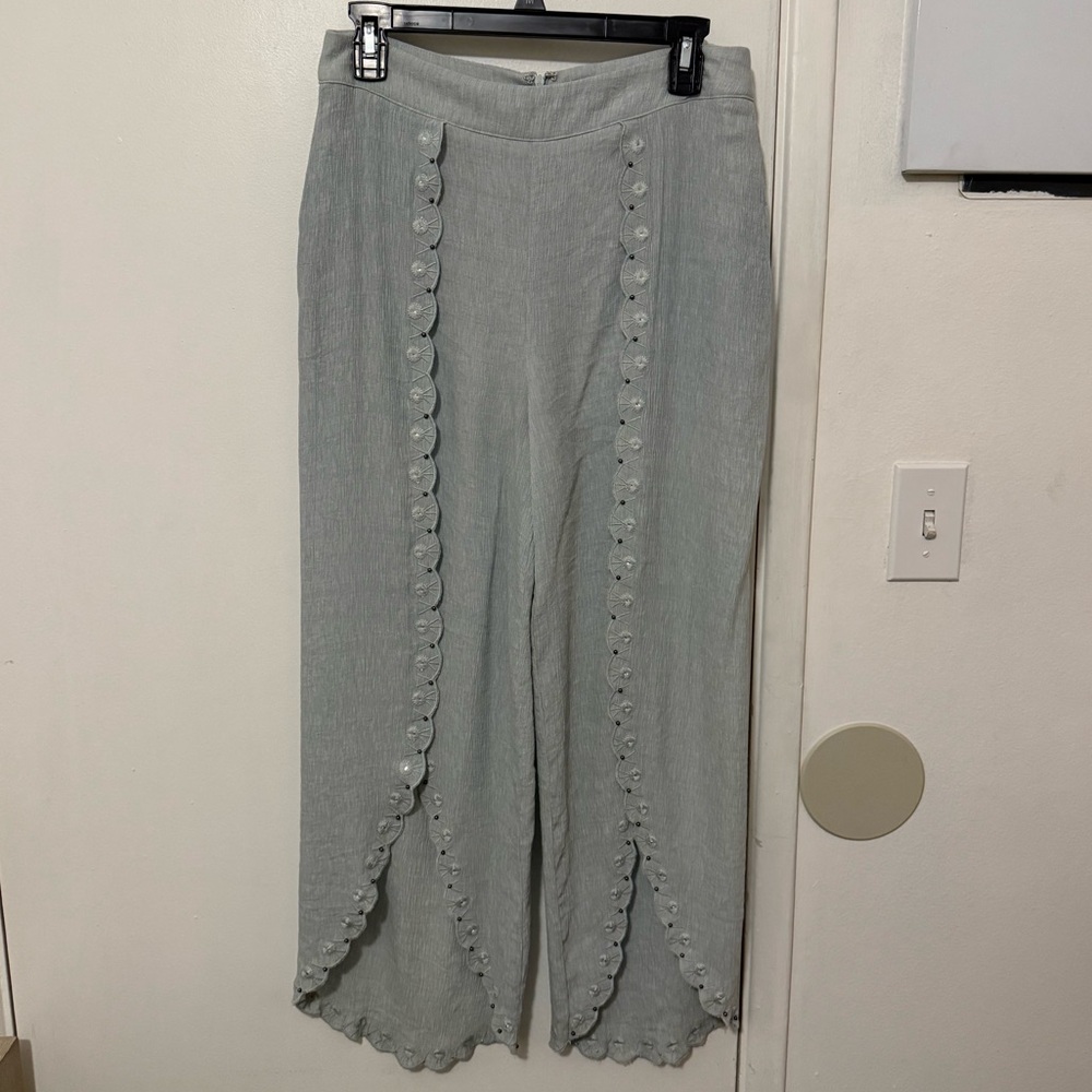Lost + Wander Light Green Palazzo Pants